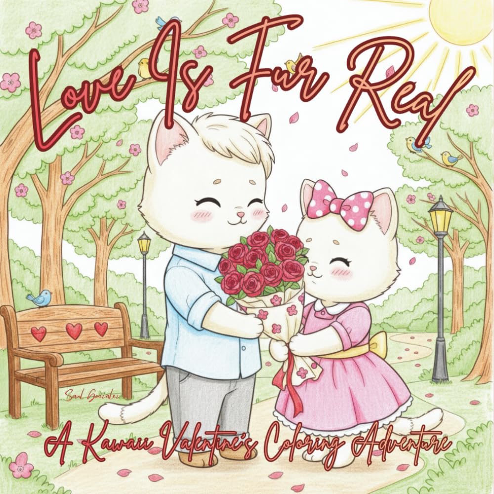 Love Is Fur Real: A Kawaii Valentine’s Coloring Adventure