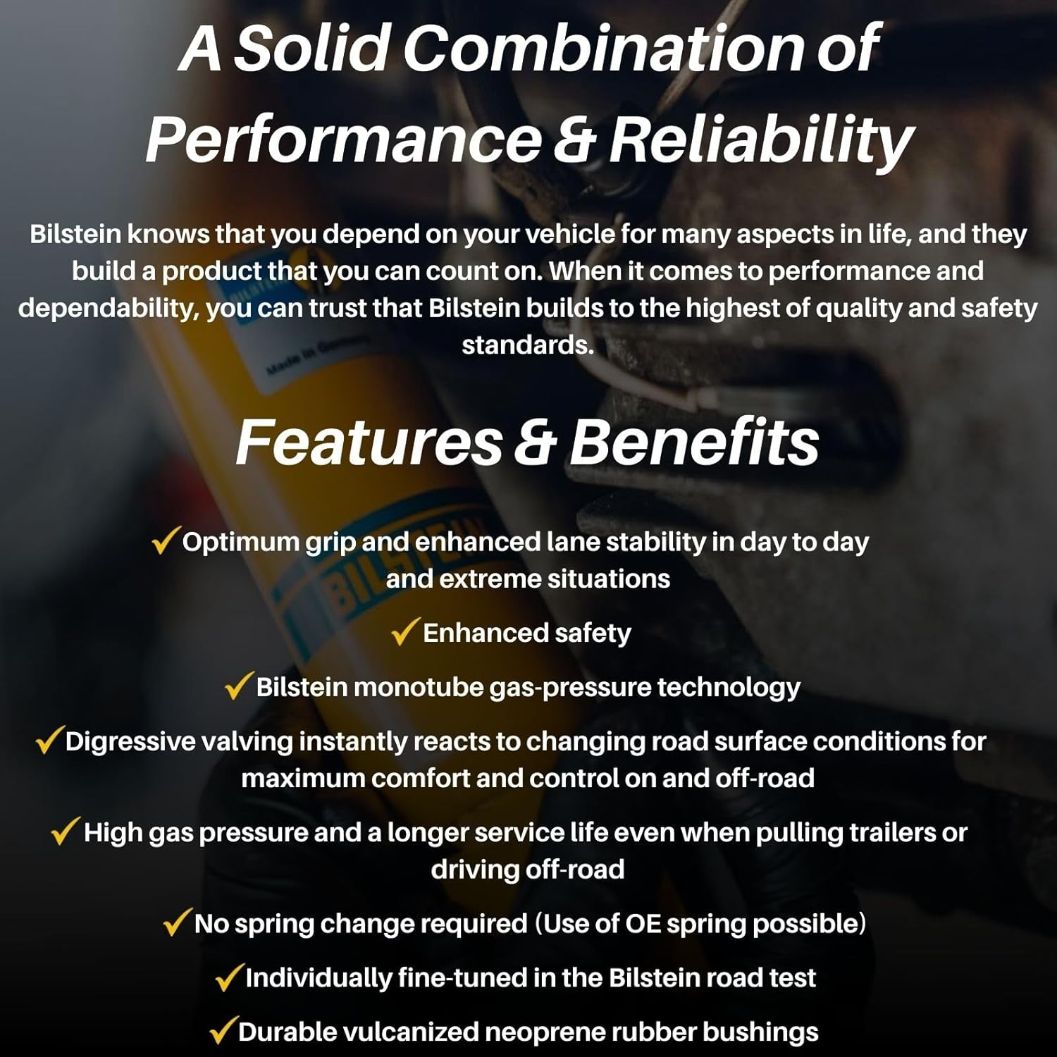 4600 Series Pair of Rear Monotube Shocks fits 2022-2024 Frontier 4WD RWD | Improves Ride Quality, Handling & Comfort | Includes TrendsAuto Decal