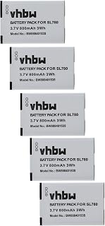 vhbw 5x Battery Replacement for Siemens S30852-D2152-X1, V30145-K1310K-X444, 4250366817255 for Wireless Landline Phone (800mAh, 3.7 V, Li-ion)