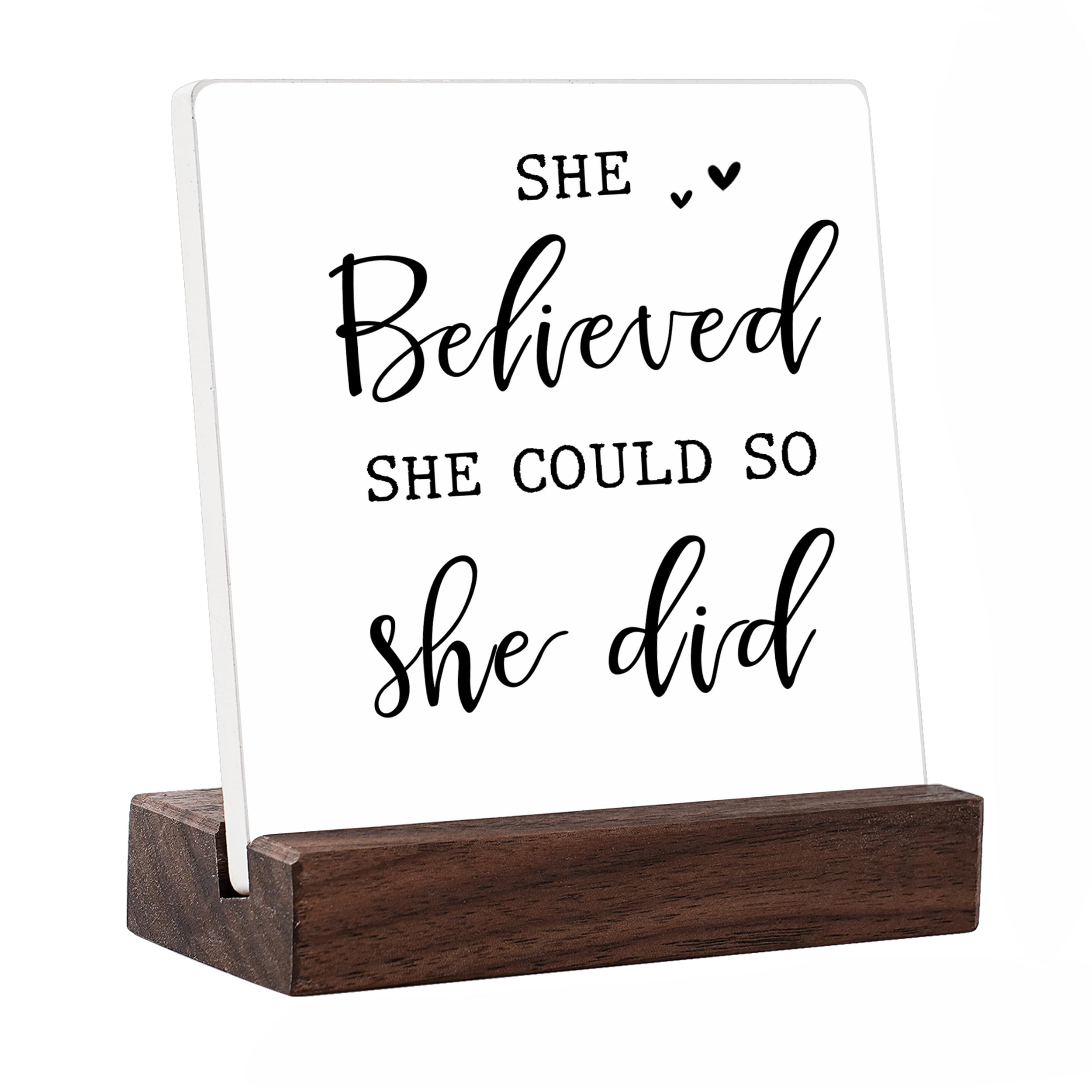 Jupikafu Women's A16 May You Be Proud Of The Work Difference Make Stand Wood Sign Plaque, Employee Thank You Appreciation Gift ,Retirement Gift For Coworker Men,Inspirational Quotes Office Desk Decor (A16)
