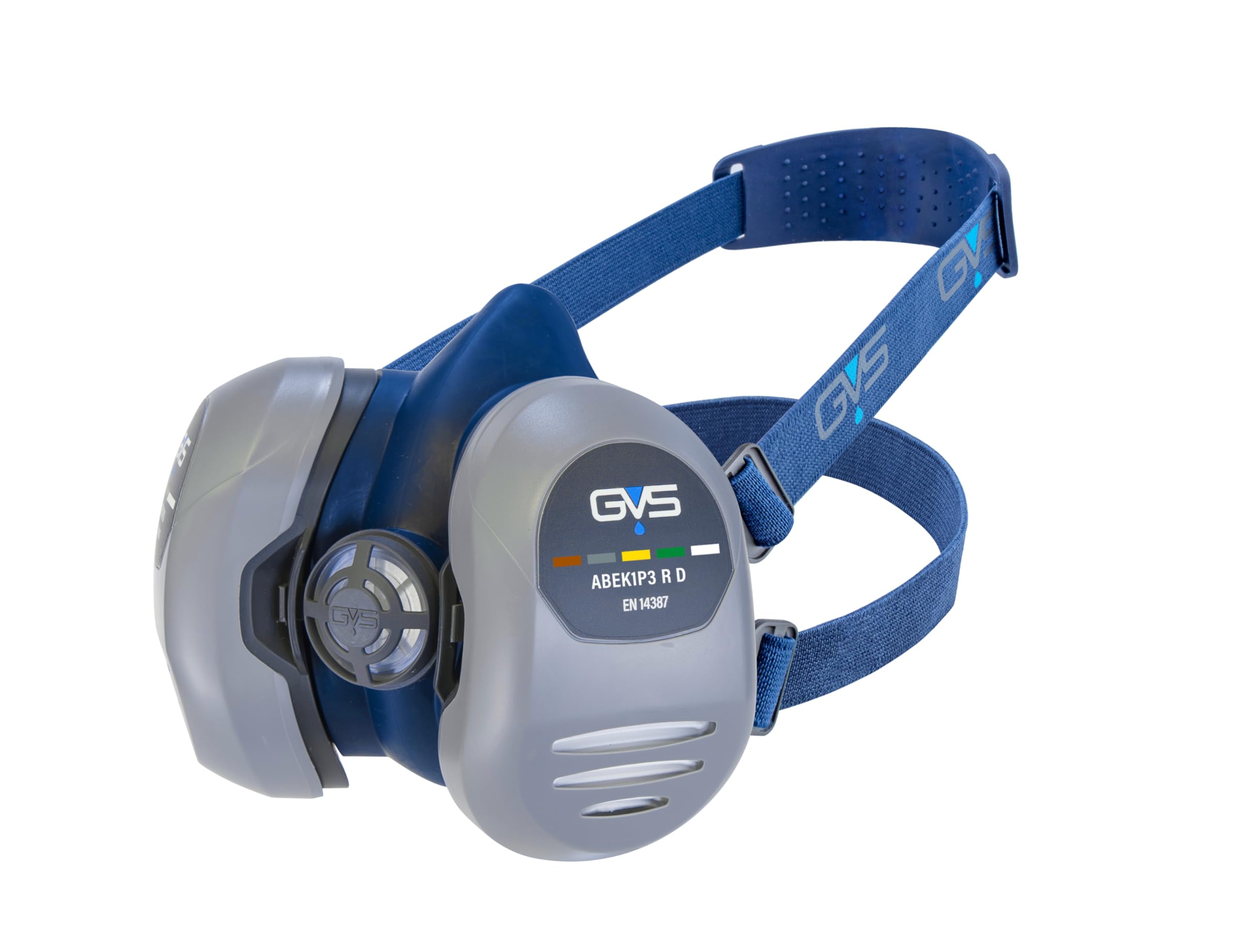 GVS SPR233K Máscara Elipse con filtros reemplazables ABEK1P3 para gases combinados, vapores y partículas, talla XL