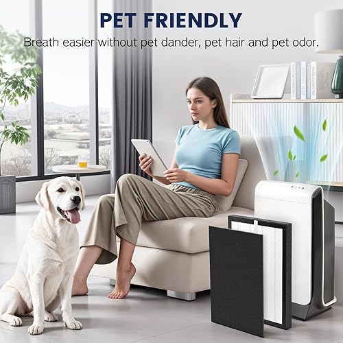 Miniatura 7 de Cabiclean H13 True HEPA ProHEPA 9000 - Filtro de repuesto compatible con VEVA 9000, 2 filtros de repuesto HEPA prémium H13 y 8 prefiltros de carbón