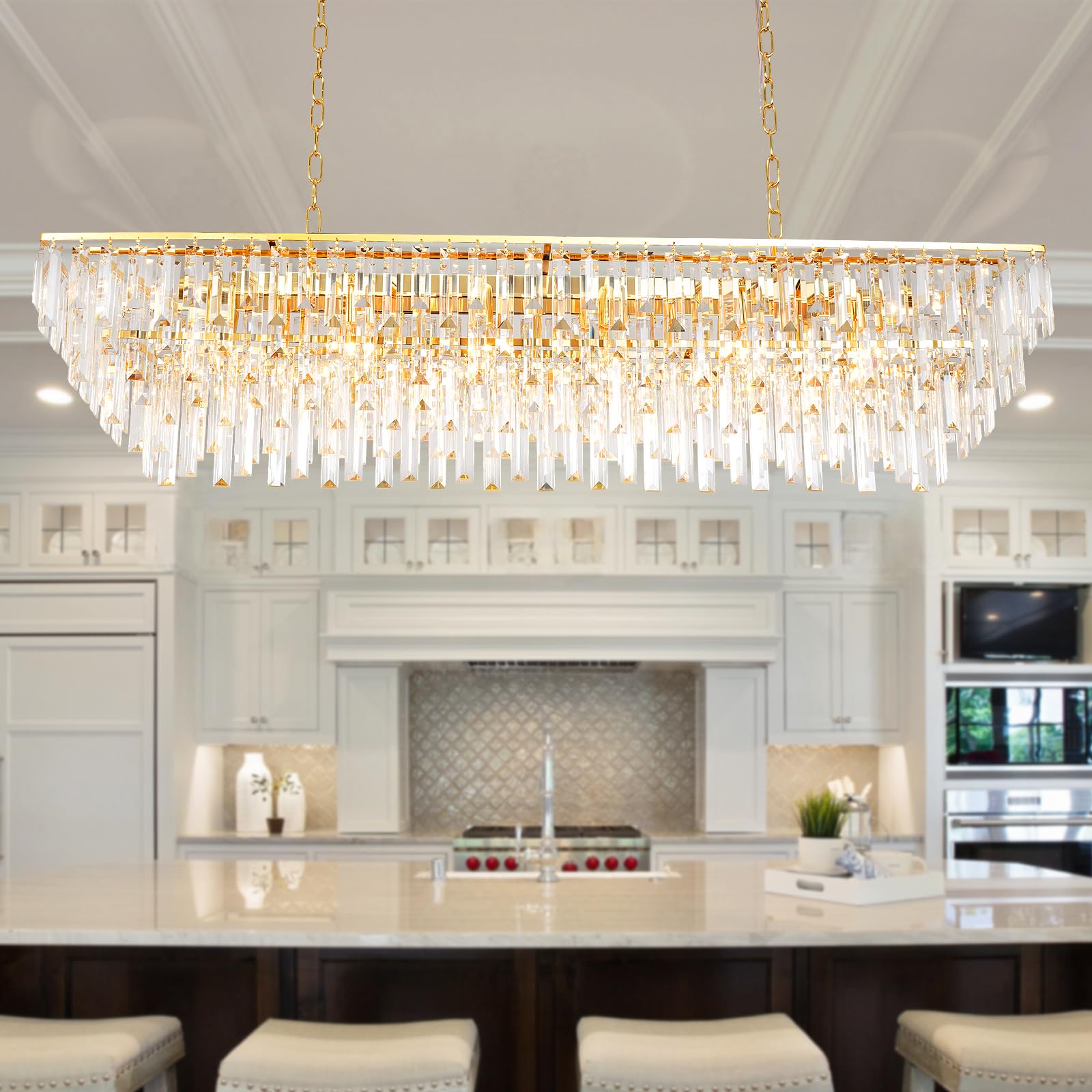 Luxury K9 Crystal Chandelier: Modern LED Pendant Lighting For Dining Room - Israel - View #8
