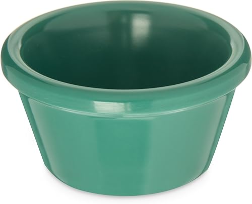 Carlisle FoodService Products Ramequín liso de plástico, 2 onzas, verde