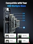 M.2 NVME SATA SSD Enclosure Adapter ,V VCOM Tool-Free USB 3.2 Gen 2 10Gbps NVMe PCI-E 6Gbps SATA M-Key / B+M Key Solid State Drive External Adapter with UASP Trim, for SSDs 2242 2260 2280