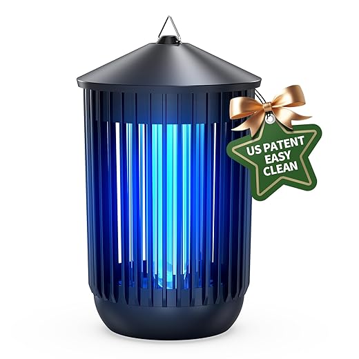 Bug Zapper Outdoor Indoor, Mosquito Zapper, Electric Fly Traps IPX4 Waterproof 20W Lamp Fly Insects Traps for Patio, Garage, Backyard, Porch