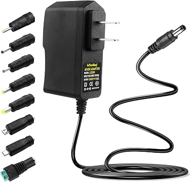 5V 1A Power Adapter Supply 5W AC DC 5 Volt 1000mA 6.6FT Cord Replacement 500mA 400mA 200mA Charger for Security Camera Baby Monitor Graco Swing TV Box Raspberry Pi USB Type C with 8TIPS