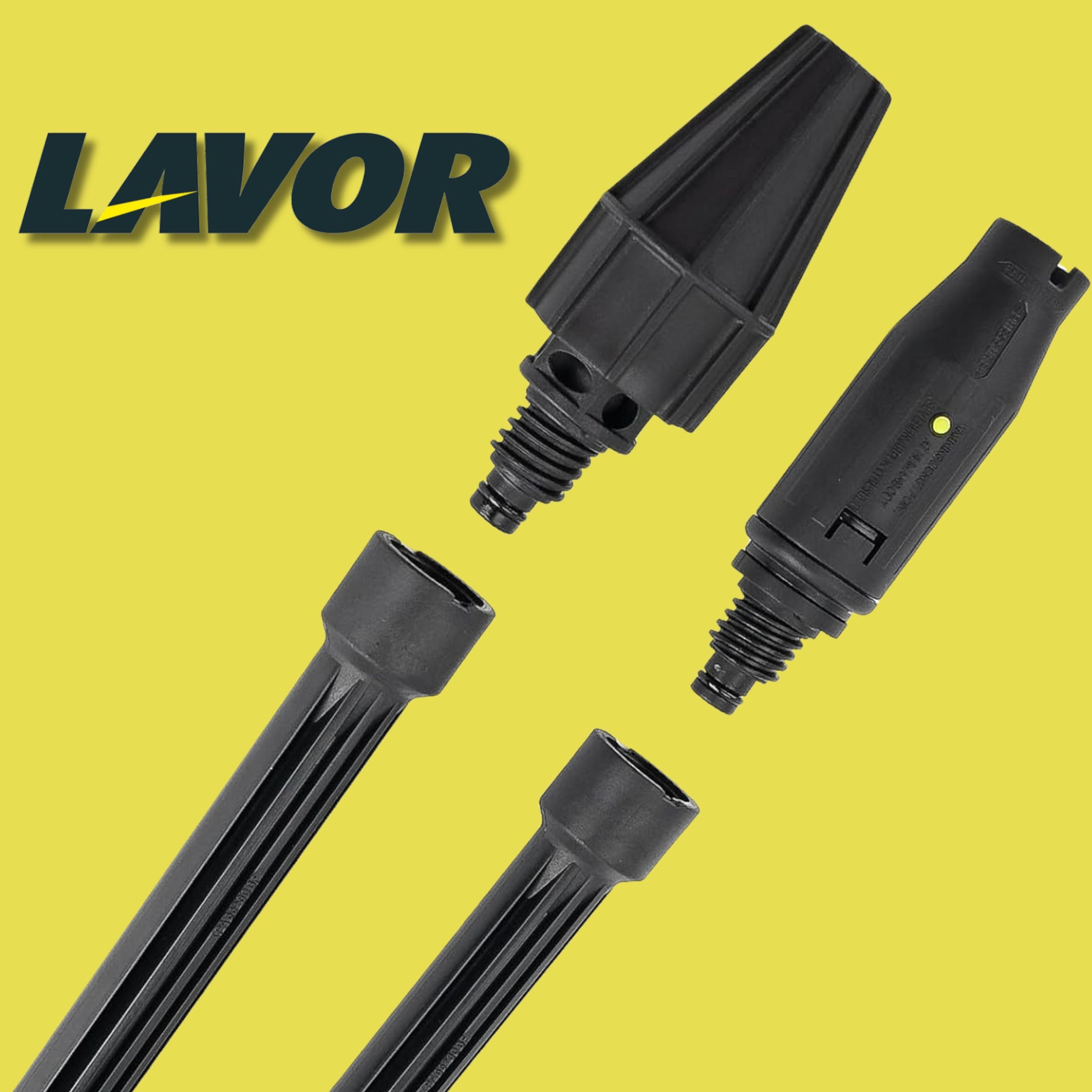 Pistola per Idropulitrice Lavor S'09 con Lancia a Getto Variabile e Lancia Rotante, Adattatore 1/4" Incluso, Compatibile con Idropulitrici Lavor, Attacco Rapido