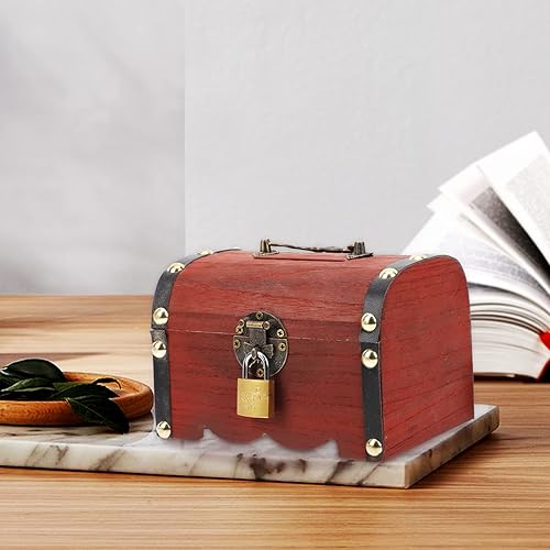 Miniatura 9 de Caja de almacenamiento de madera con cerradura de casillero, 1 unidad, caja de madera de ahorro, alcancía para niños, caja de alcancía para niños,
