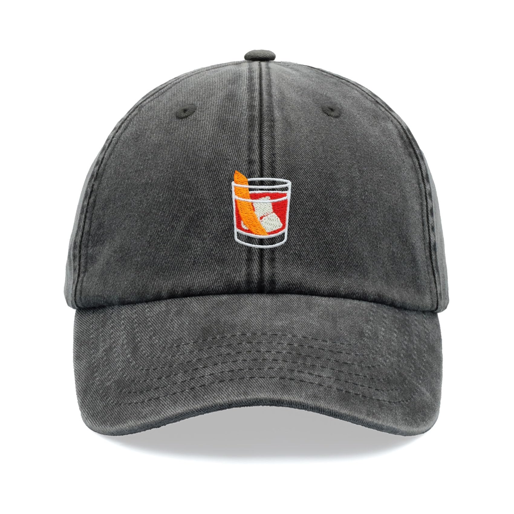 Cap Base Unisex Black Negroni Cocktail Baseball Cap Vintage Washed Dad Hat Adjustable