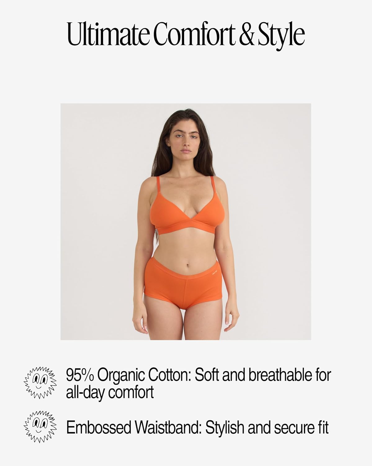 Organic Basics womens Core Shorty Ribbed Cotton Boyshort Underwear - Image 4