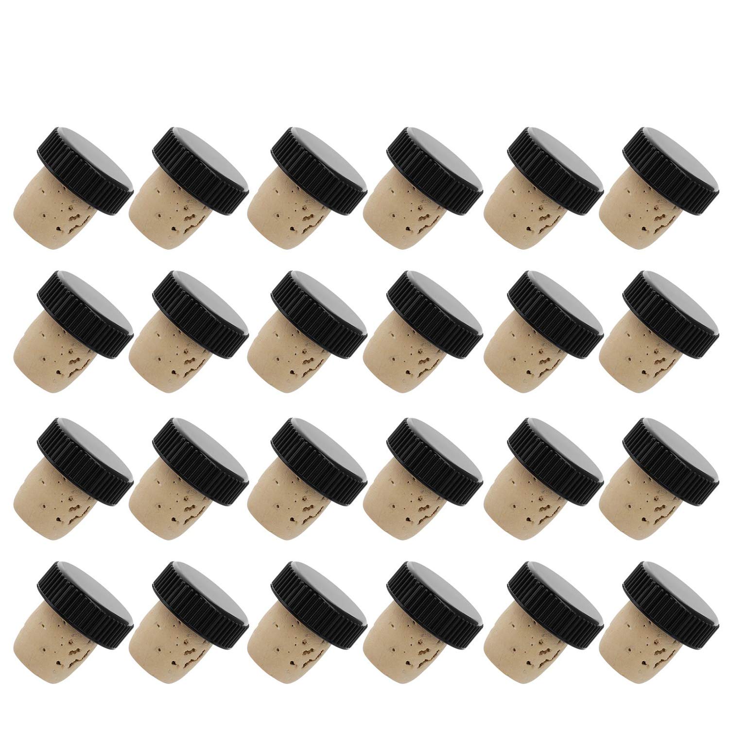 Westmark, Handle Corks 24 Pieces for 0.7-1 Litre Bottles, Natural Cork/Plastic, Light Brown/Black, 482020E3