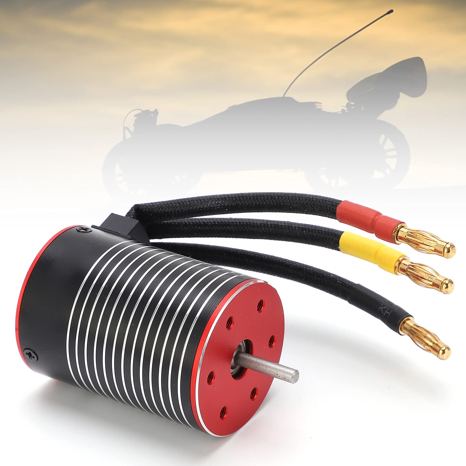 Wodoodporny silnik 3600 kV Wysoki Bezszczotek Wysoki moment obrotowy 4 biegun 12 Projekt gniazda 900 W Power 3650 Typ uniwersalny dla samochodów RC Czarne i czerwone aluminium