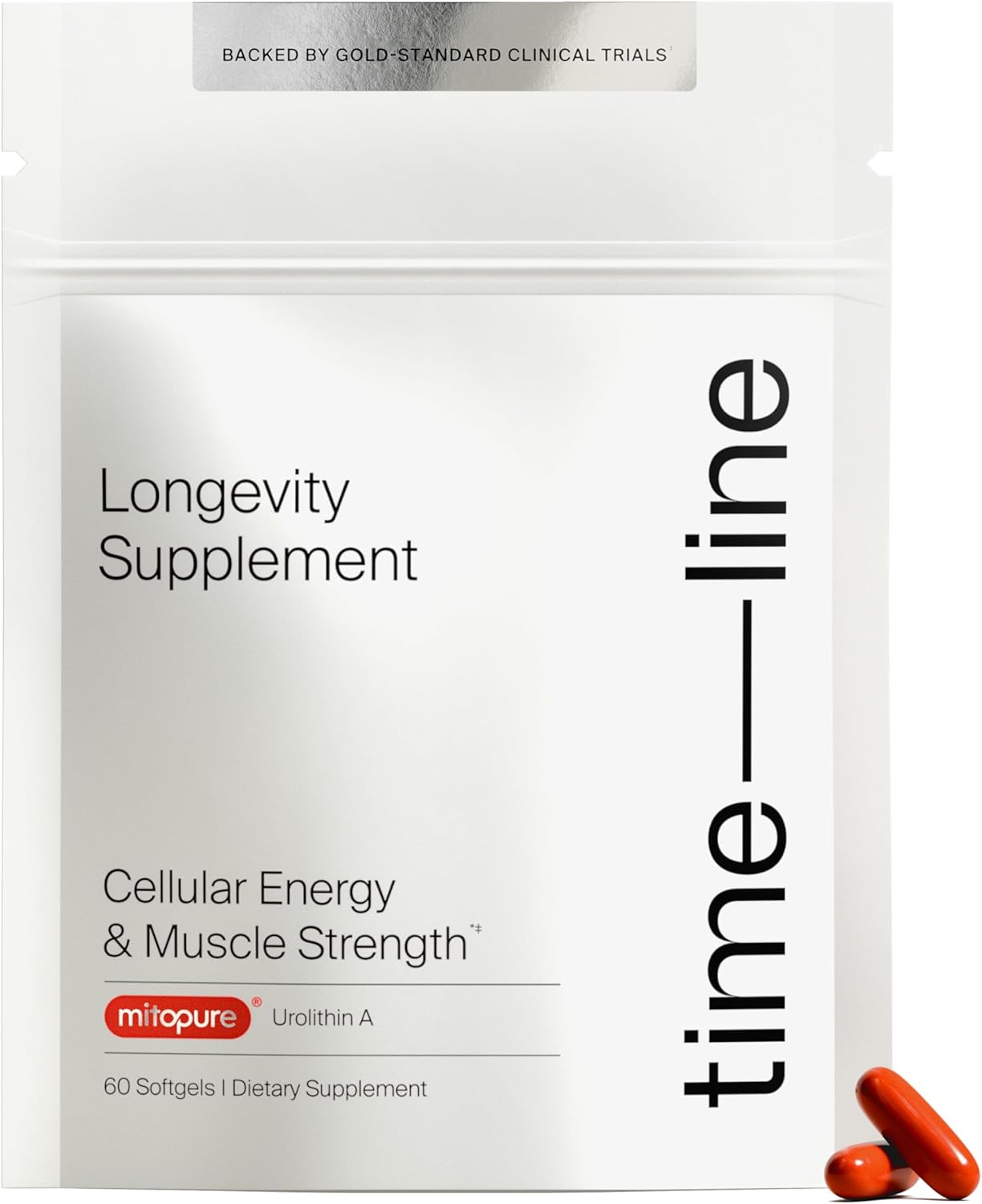 Product image of Timeline Mitopure Urolithin A Supplement Softgels - Clinically Proven Support for Healthy Aging and Cellular Renewal - Mitoceutical for Muscle Support and Longevity