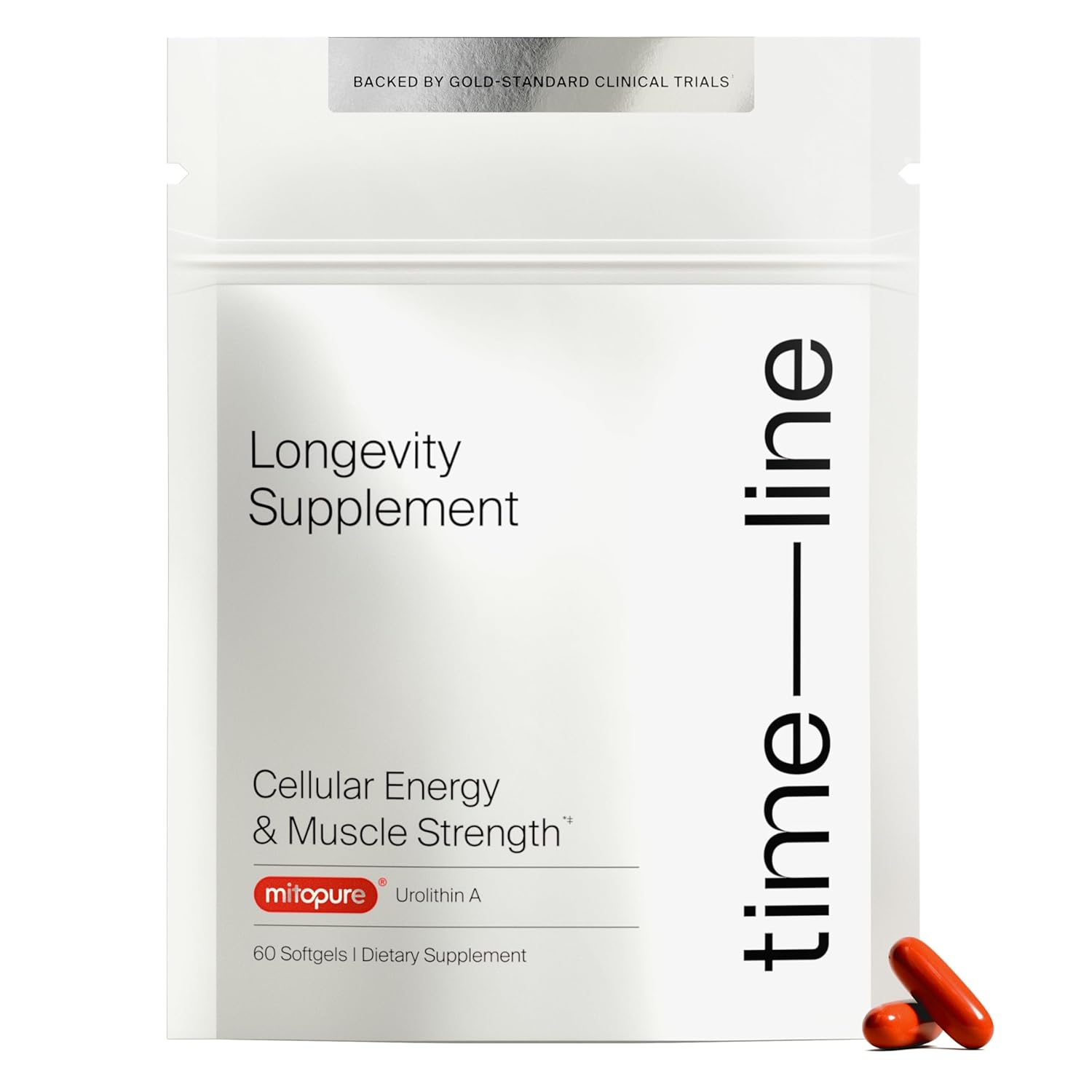 Timeline Mitopure Urolithin A Supplement Softgels - Clinically Proven Support for Healthy Aging and Cellular Renewal - Mitoceutical