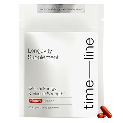 Timeline Mitopure Urolithin A Supplement Softgels - Clinically Proven Support for Healthy Aging and Cellular Renewal - Mitoceutical for Muscle Support and Longevity
