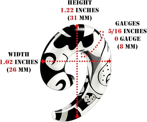 Miniatura 2 de Par de dilatadores dilatadores de acrílico en espiral, dilatadores para orejas