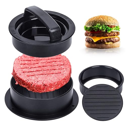Burger Press, Hamburger Press Patty Maker With 100Pcs Hamburger Patty
