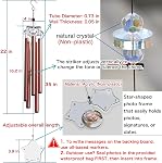 Personalized Memorial Wind Chime with Custom Photo, Name & Date - Thoughtful Sympathy Gift for Garden, Porch, Backyard & Patio Decor (35 Inch)