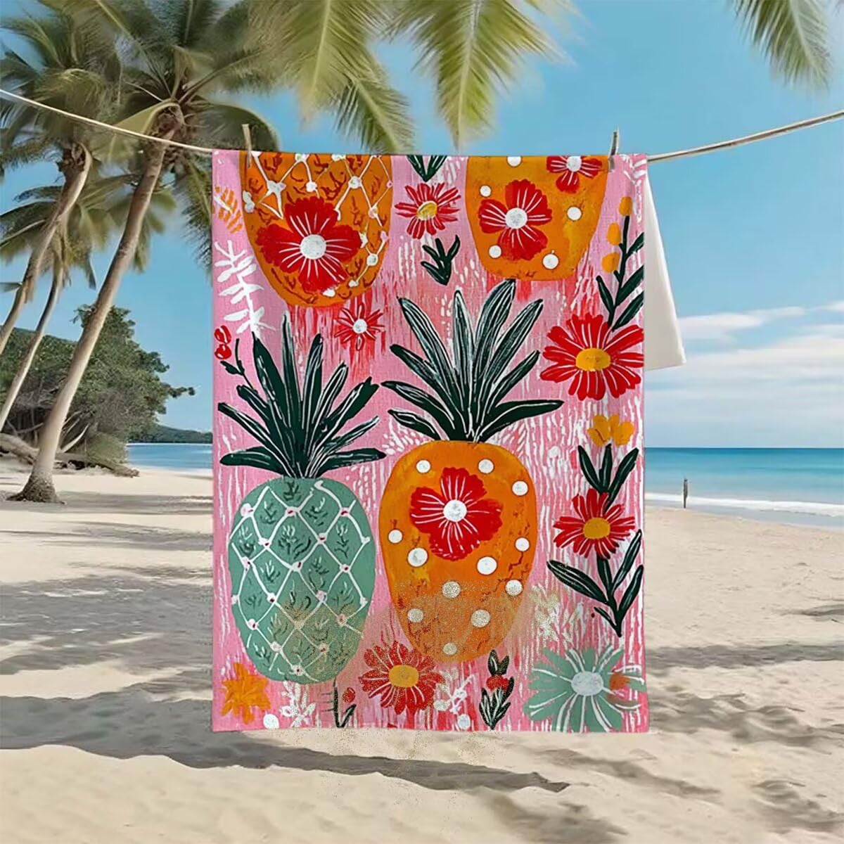 Telo Mare XXL 220x100cm/35x70cm, 2 Set Telo Mare Microfibra Rosa Asciugamano Palestra Uomo, Antisabbia, Leggero, Asciugatura Rapida, Teli da Spiaggia Grandi Accessori per Camping Natation Yoga A-67