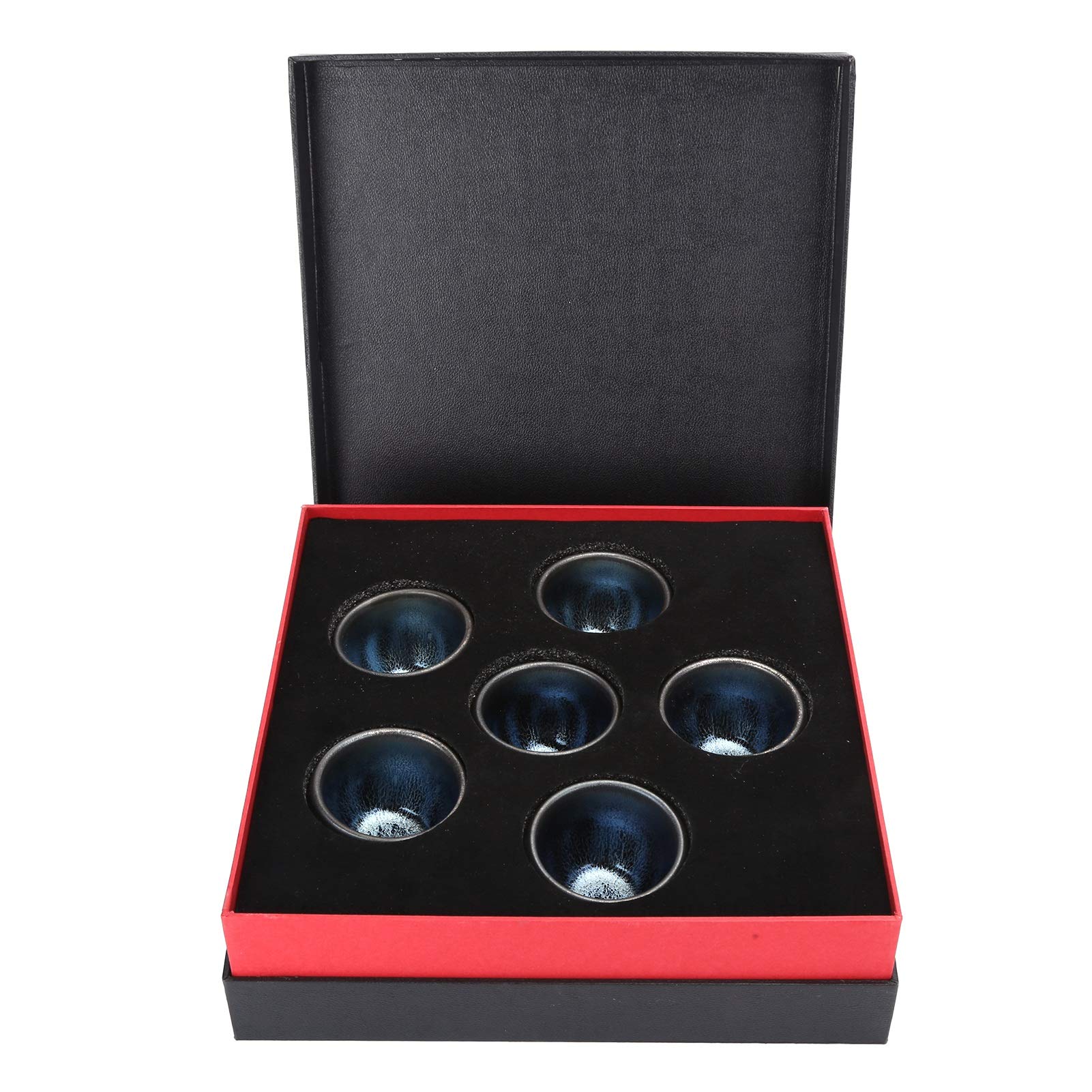 Taza De Té De Cerámica, Juego De Té De Kung Fu De Cerámica China De 6 Piezas, Taza De Té Japonesa, Tazas De Té De Cerámica, Taza Mate De Cerámica En Caja De Regalo(#02)