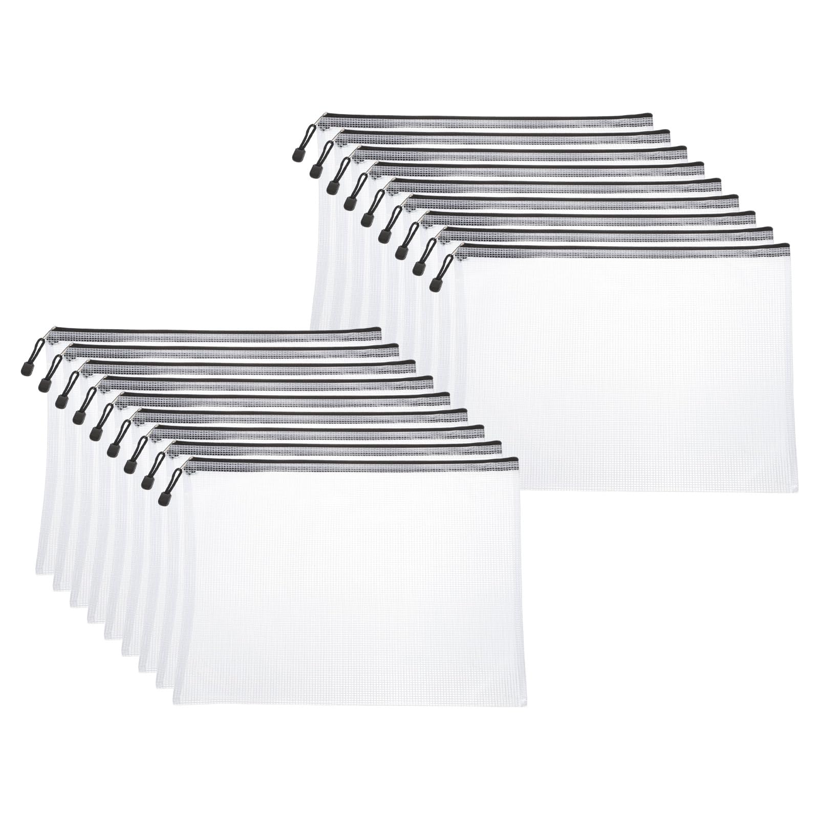 Bolsas de malla con cremallera A3 carpeta plastica transparente documentos organizador archivos 8