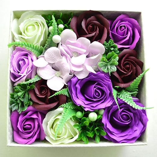 Amazon フレグランス ソープフラワー ギフト スクエアボックス シャボンフラワー ソープ フラワー アレンジ 石鹸 花 バラ 香る カーネーション アジサイ パープル フラワーアレンジメント オンライン通販 Amazon フレグランス ソープフラワー ギフト スクエアボックス シャボンフラワー ソープ フラワー アレンジ 石鹸 花 バラ 香る カーネーション アジサイ パープル フラワーアレンジメント オンライン通販