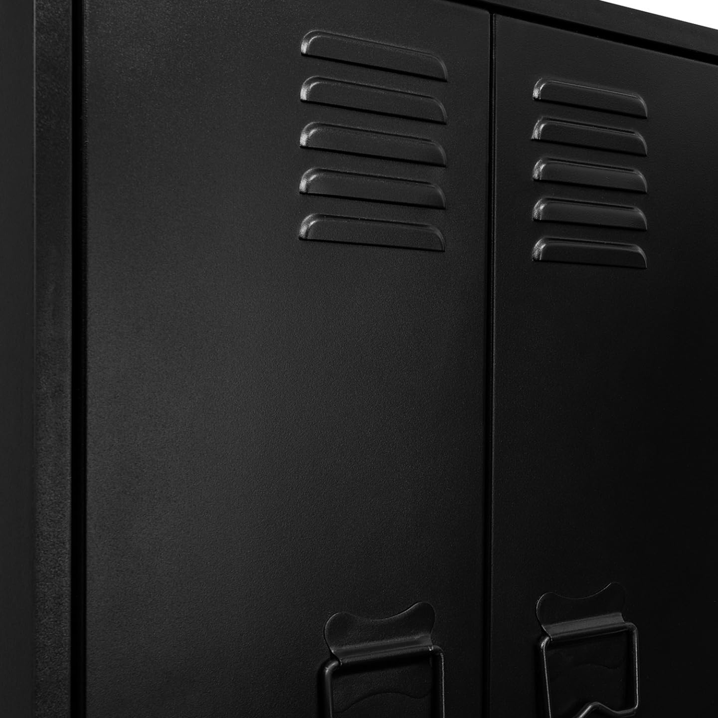 IDMarket - Armoire Murale Ester 2 Portes métal Noir Design Industriel