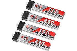 4pcs 250mAh 1S LiPo Battery for Tiny Whoop FPV Racing Drone