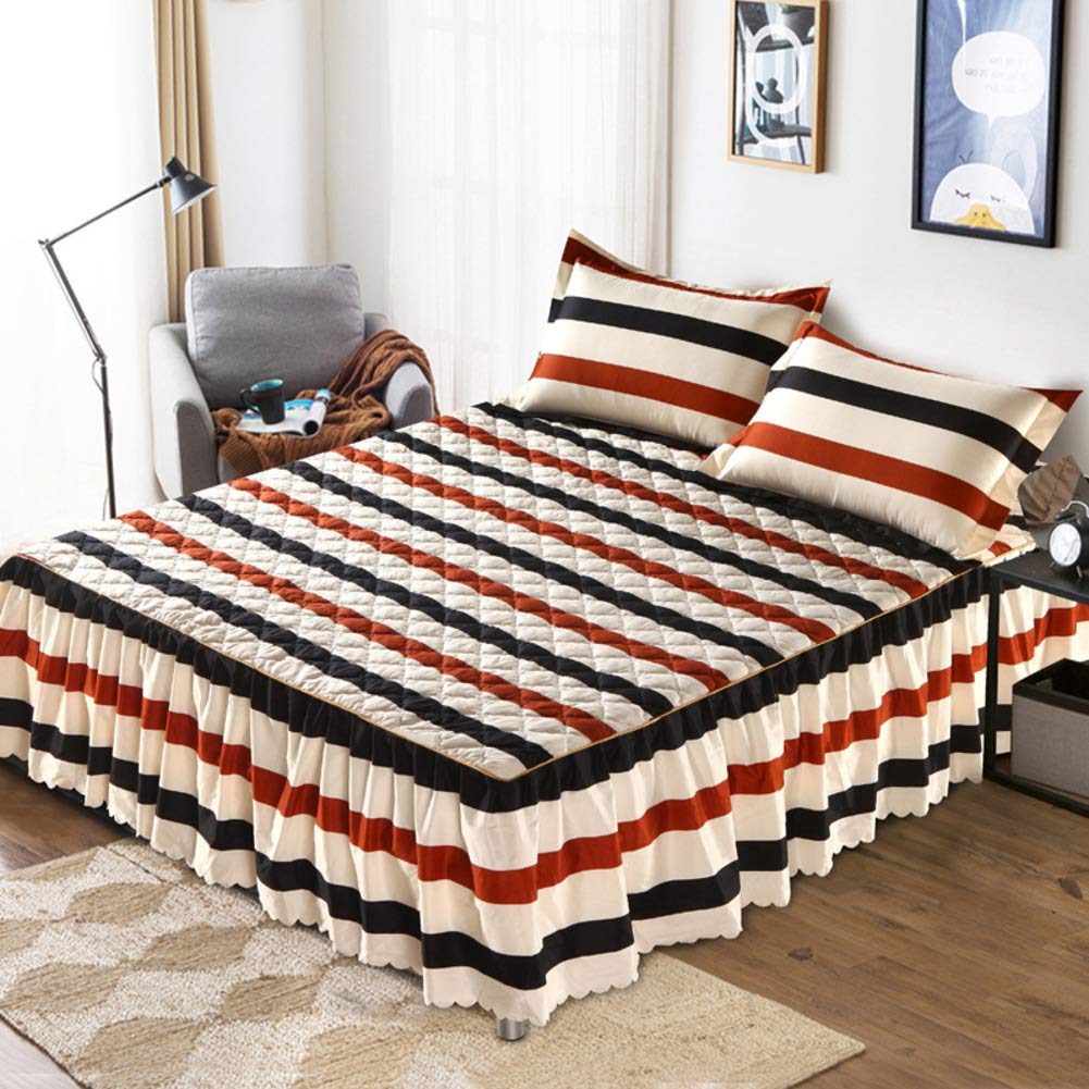 Colcha acolchada antideslizante con correas de sujeción para cama de 90