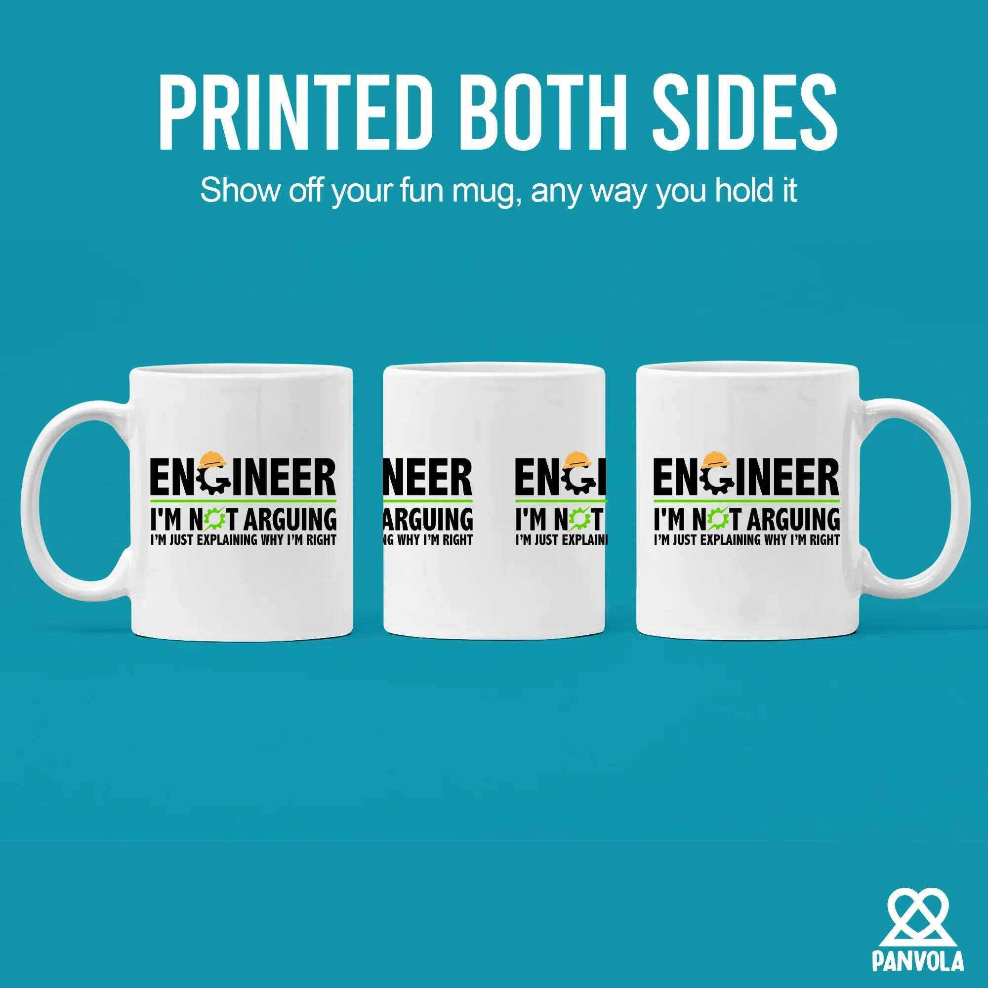Engineer I'm Not Arguing I’m Just Explaining Why I’m Right Engineer Gifts Boyfriend Husband Student Son Daughter Coworker Friend From Dad Mom Wife Girlfriend Ceramic Mug 11 oz White