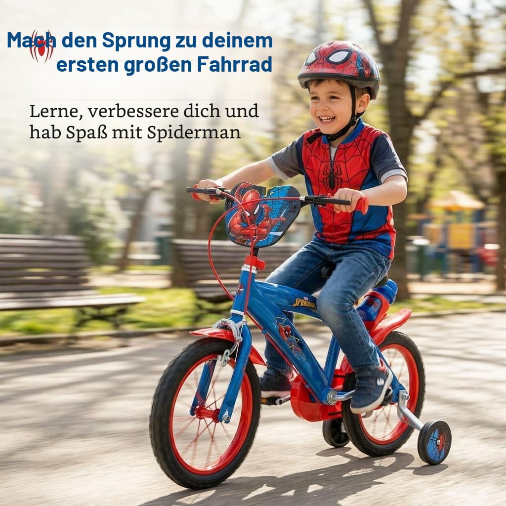 Toimsa Fahrrad 14 Zoll Spiderman Huffy 4/6 Jahre, bunt, 14874, 14 inches