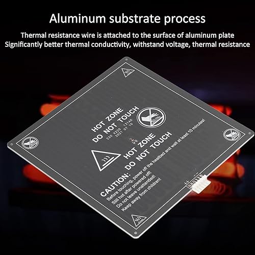 Miniatura 3 de Placa de cama caliente Impresora 3D de aluminio Reemplazo de estera calentada 12 V 120 W para A8 A6 con alambre Impresora 3D Placa de cama caliente