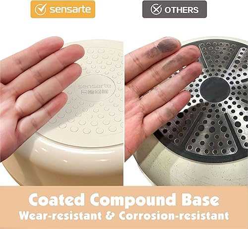 Miniatura 5 de SENSARTE Juego de ollas y sartenes antiadherentes de cerámica, 14 piezas, juego de utensilios de cocina saludables, juego de cocina de inducción no