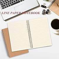 Vista 6 de Colorlife A5 Spiral Notebook 4 Pack Kraft Cover Ruled Journals Notebooks 7.9" x 5.5" Lined Journal Notebook 58 Sheets / 116 Pages for Student Office