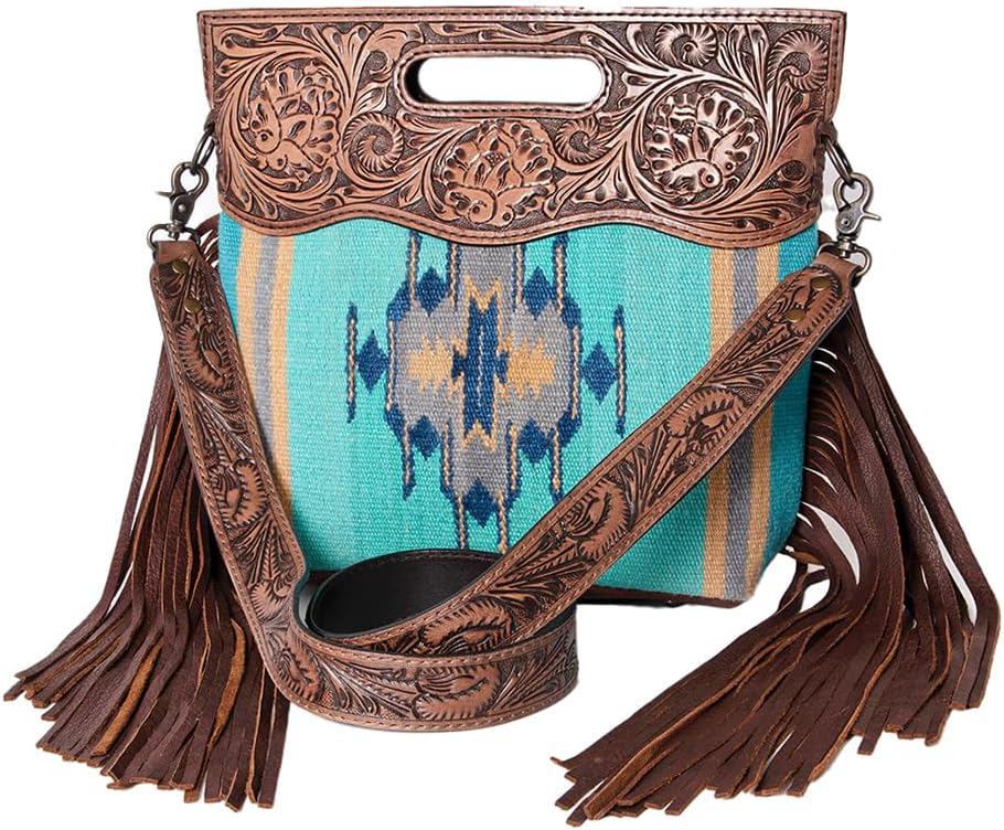 American Darling Clutch Hand-Tooled Genuine Leather Women's Bag Western Handbag Purse