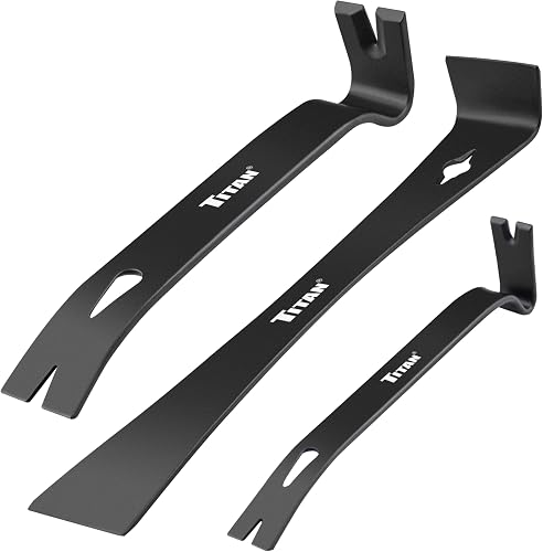 Titan 17121 3-Piece Flat Pry Bar Set with Nail Pullers
