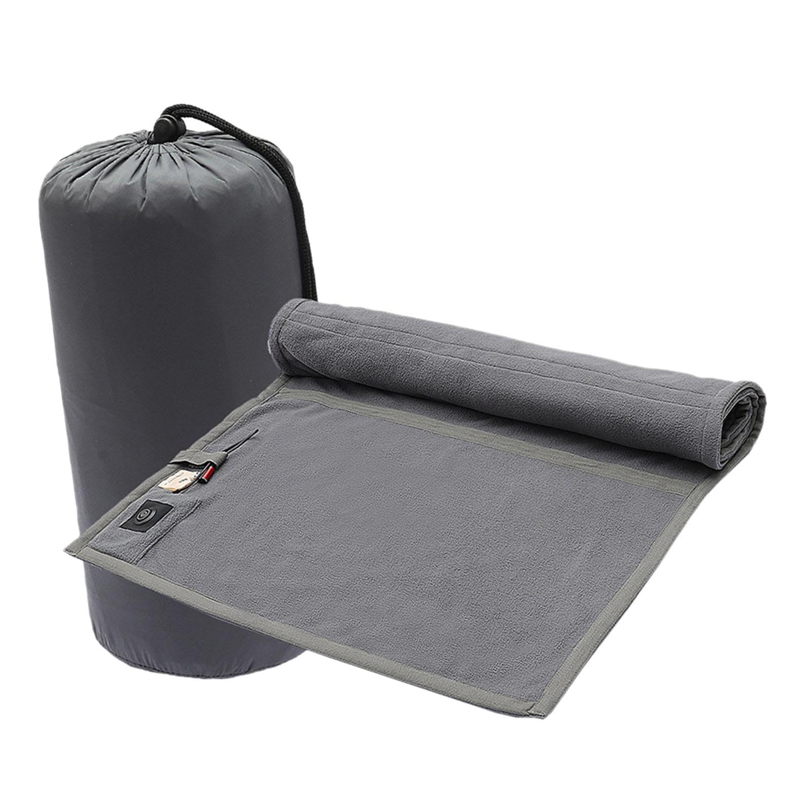 Colchoneta Térmica Multiusos para Saco de Dormir, Plegable, con Control de Temperatura, Aislante para Tienda de Campaña, Compatible con Alimentación U, Gris