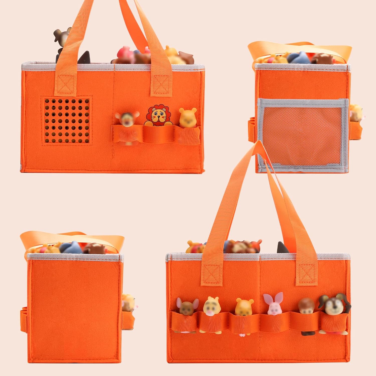 Case for Toniebox Starter Set - Bag for Tonies Figurines | Portable Carrying Case for Educational Musical Box | Travel Storage Bag with Handle for Toniebox Accessories (Orange) - Image 5