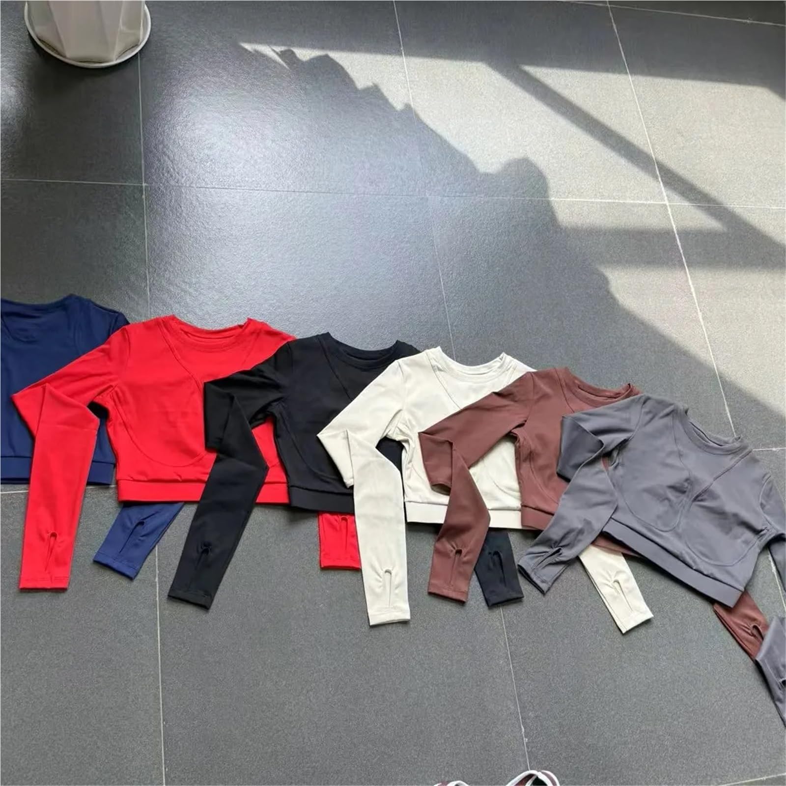 Completo Palestra Donna Set da yoga senza cuciture Sport Fitness sollevamento fianchi vita alta skinny tuta a maniche lunghe corsa allenamento palestra leggings