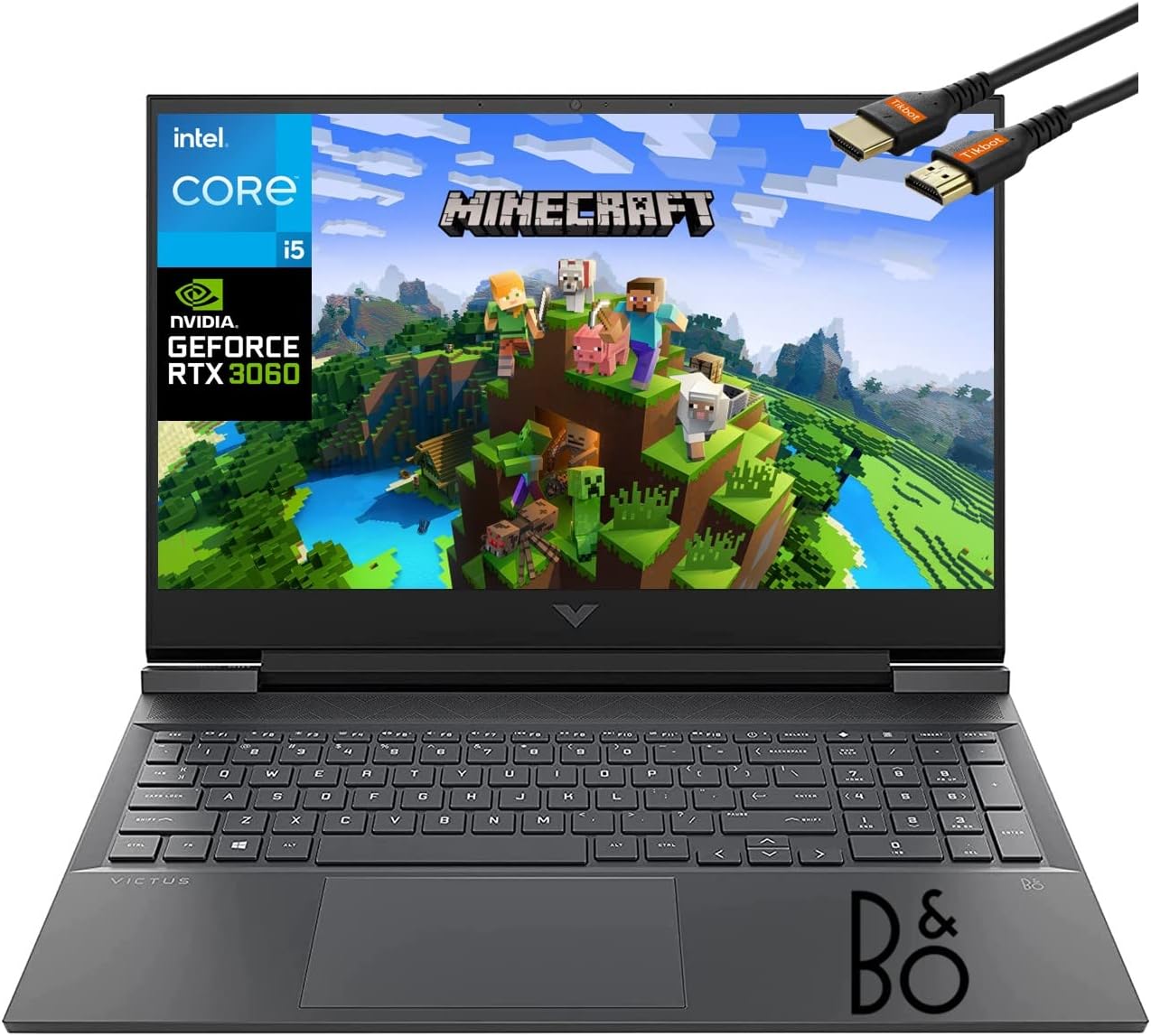HP Victus Gaming Laptop, 16.1" 144Hz FHD, Intel i5-12500H(>i5 13420H), GeForce RTX 3060 6GB, DDR5, WiFi 6E, Bluetooth 5.3, HD Wide FOV Webcam, Backlit Keyboard w/HDMI Cable (32GB RAM | 2TB SSD)