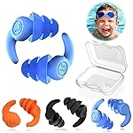Kids Swimming Ear Plugs, 3 Pairs Waterproof Silicone Reusable Earplugs, Ear Protection for Surfing Swimming Bathing for Child 4-12 Years Old