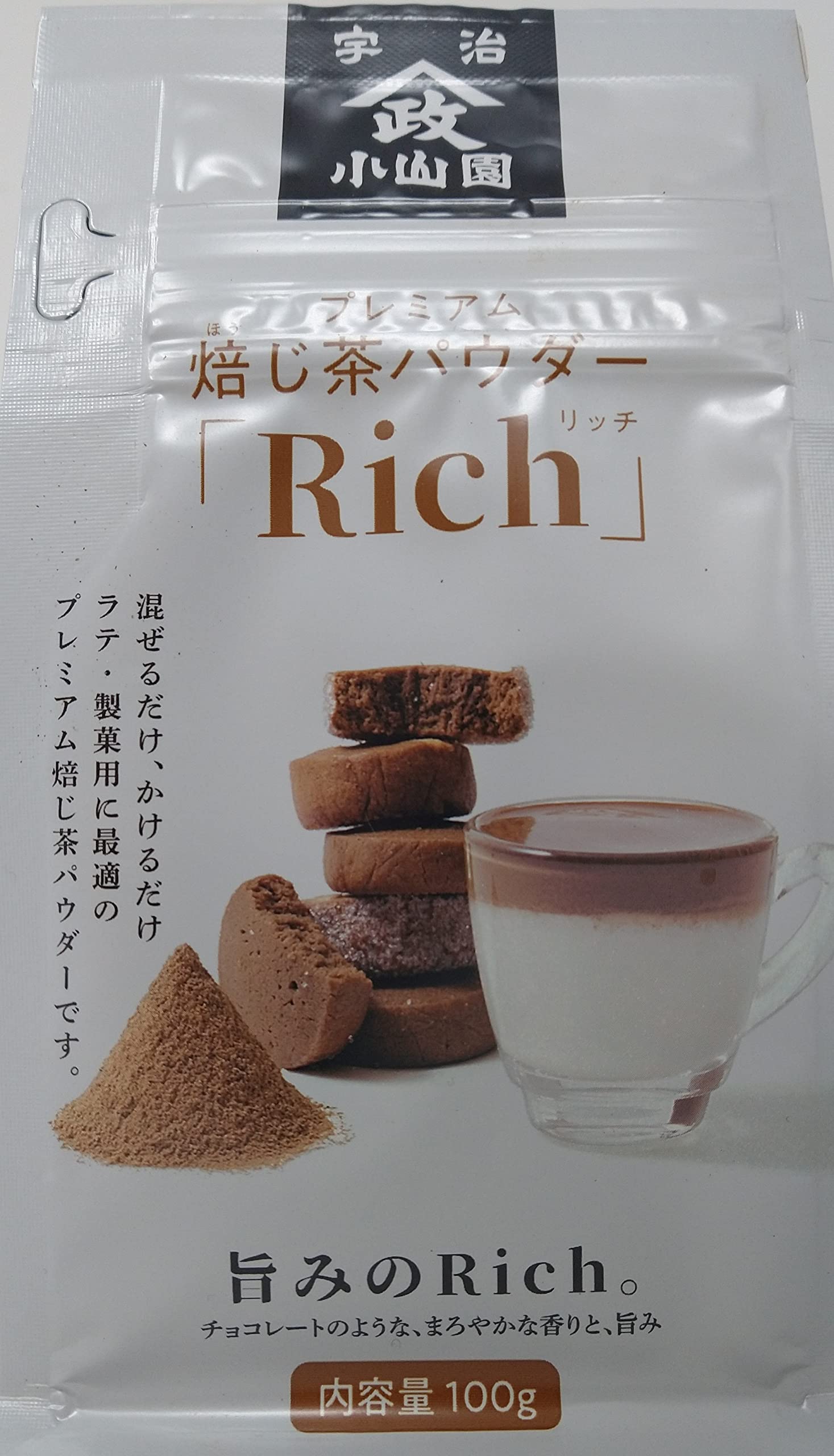 山政小山園 ほうじ茶パウダー焦がし& RICH 100g袋 2 種 x10セット 山政小山園 ほうじ茶パウダー焦がし& RICH 100g袋 2 種 x10