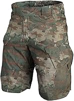Vista 10 de Pantalones cortos tácticos para hombre, longitud hasta la rodilla, pantalones cortos militares de combate, impermeables, con múltiples bolsillos
