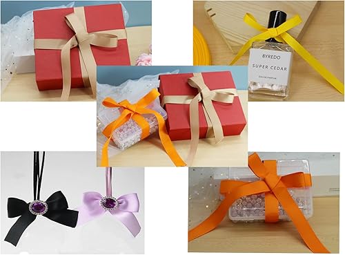 Miniatura 5 de Jesep - Cinta de grogrén sólida de 100 yardas, 1 pulgada, paquete de envoltura de regalo, cinta para envolver regalos, manualidades, cinta para el