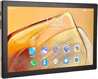 WINH 10 Inch Tablet, 6GB 256GB Dual SIM Dual Standby 4G Calling Tablet UK Plug 100-240V IPS Screen for Android 11.0 for Study (UK Plug)