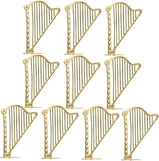 Abaodam 10 Pçs Miniatura Harpa Decoração Instrumento Ornamento Instrumento Musical Decoração Árvore De Natal