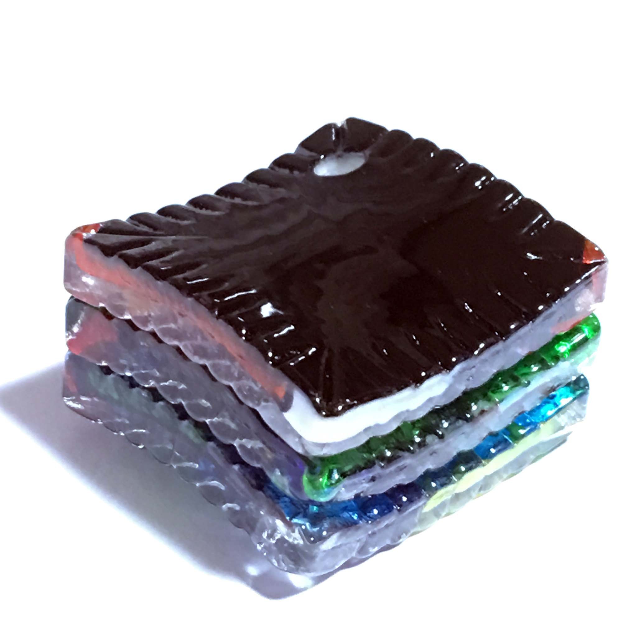 ベネチアン グラス 青い ペンダントトップ 新品 ベネチアンガラス