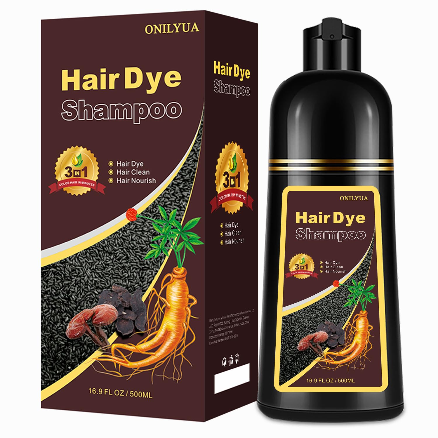 Hair Dye Shampoo 3 in 1, Coffee Hair Dye 16.9 FL Oz, Coffee Hair Shampoo, Semi-Permanent Hair Dye Shampoo, 100% Gray Hair Coverage, Effect in 5 Minutes, Lasts 30 Days (coffee) Hair Dye Shampoo 3 in 1, Coffee Hair Dye 16.9 FL Oz, Coffee Hair Shampoo, Semi-Permanent Hair Dye Shampoo, 100% Gray Hair Coverage, Effect in 5 Minutes, Lasts 30 Days (coffee)