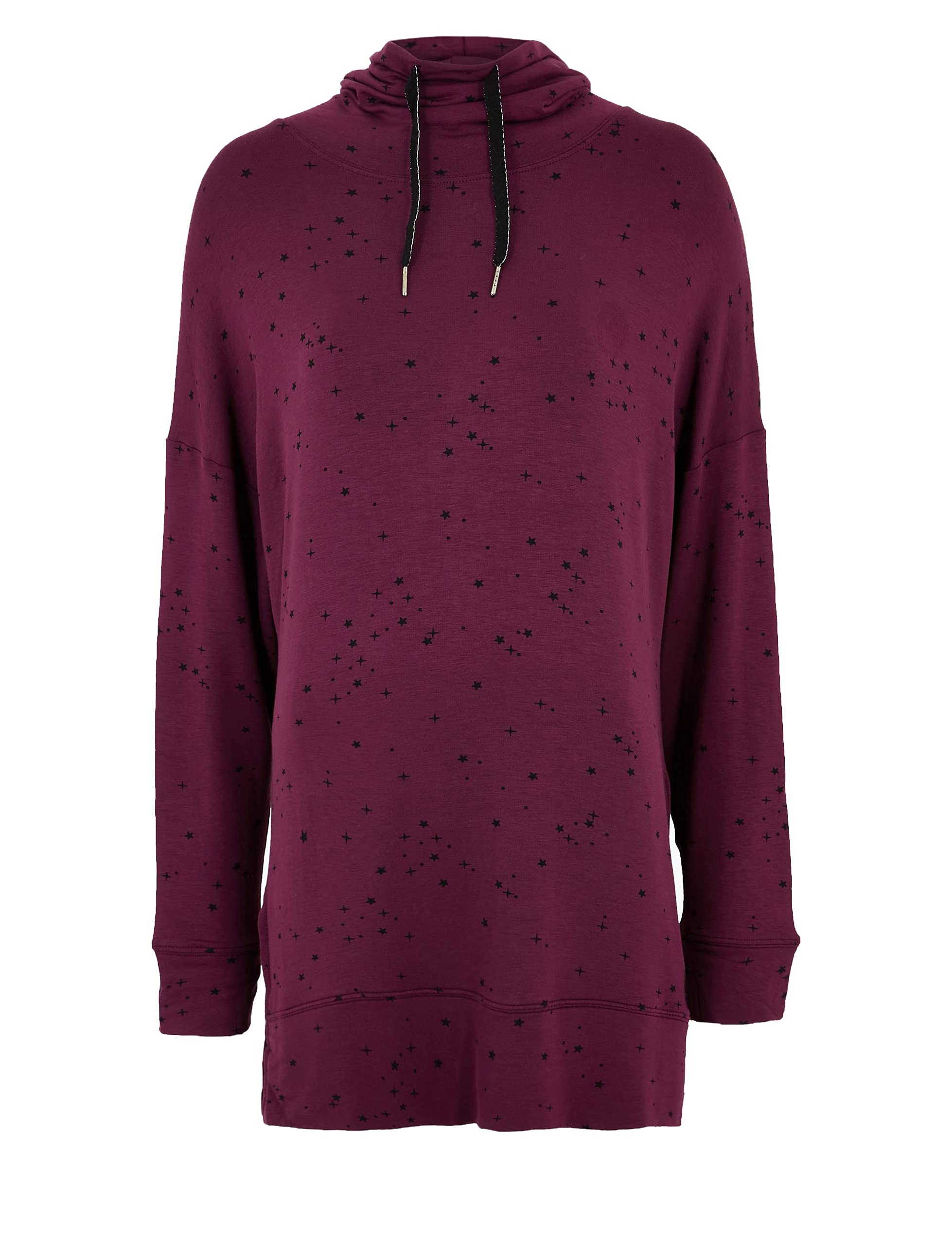 womens Loungewear Flexifit Star Funnel Long Sleeve Sweat Top Pajama Top